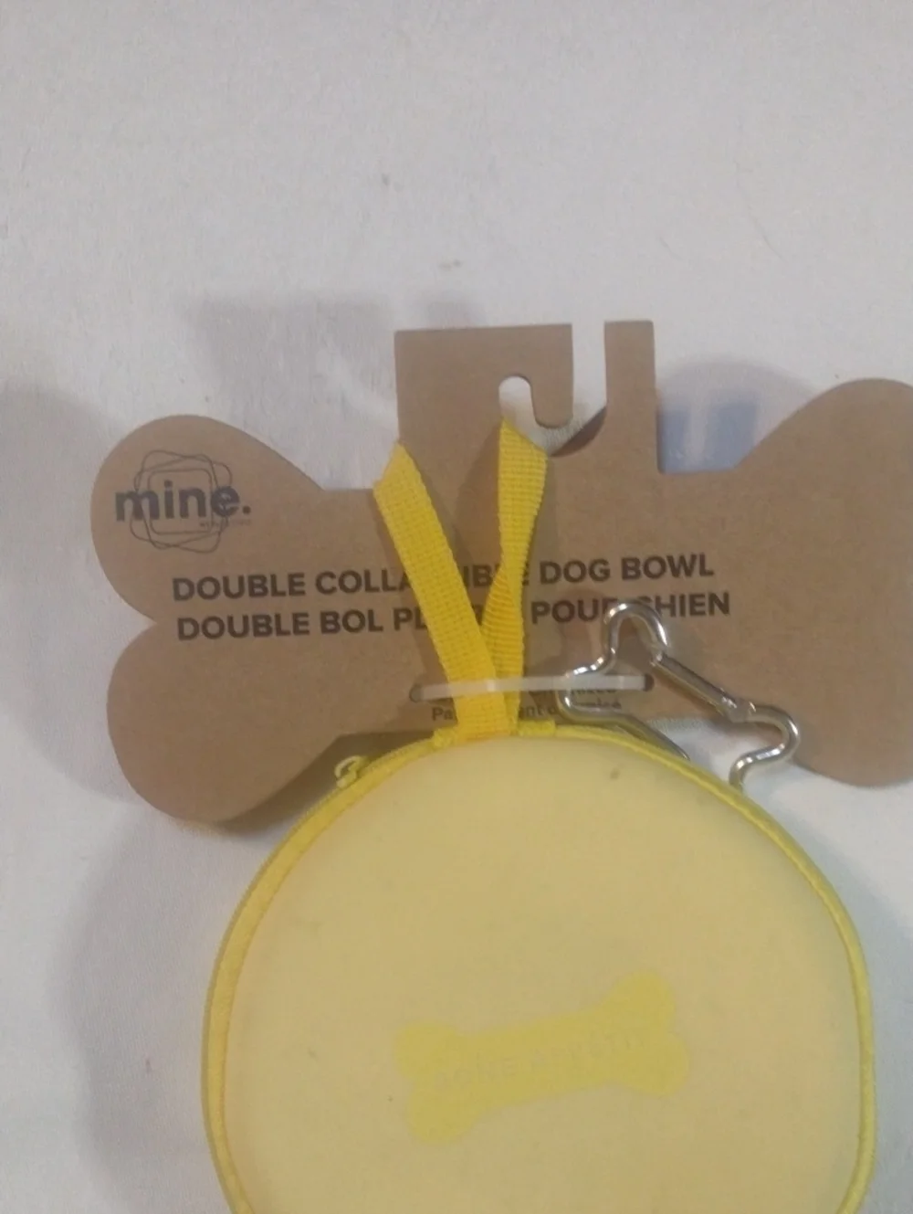 mine Yellow Collapsible Double Dog Bowl Set